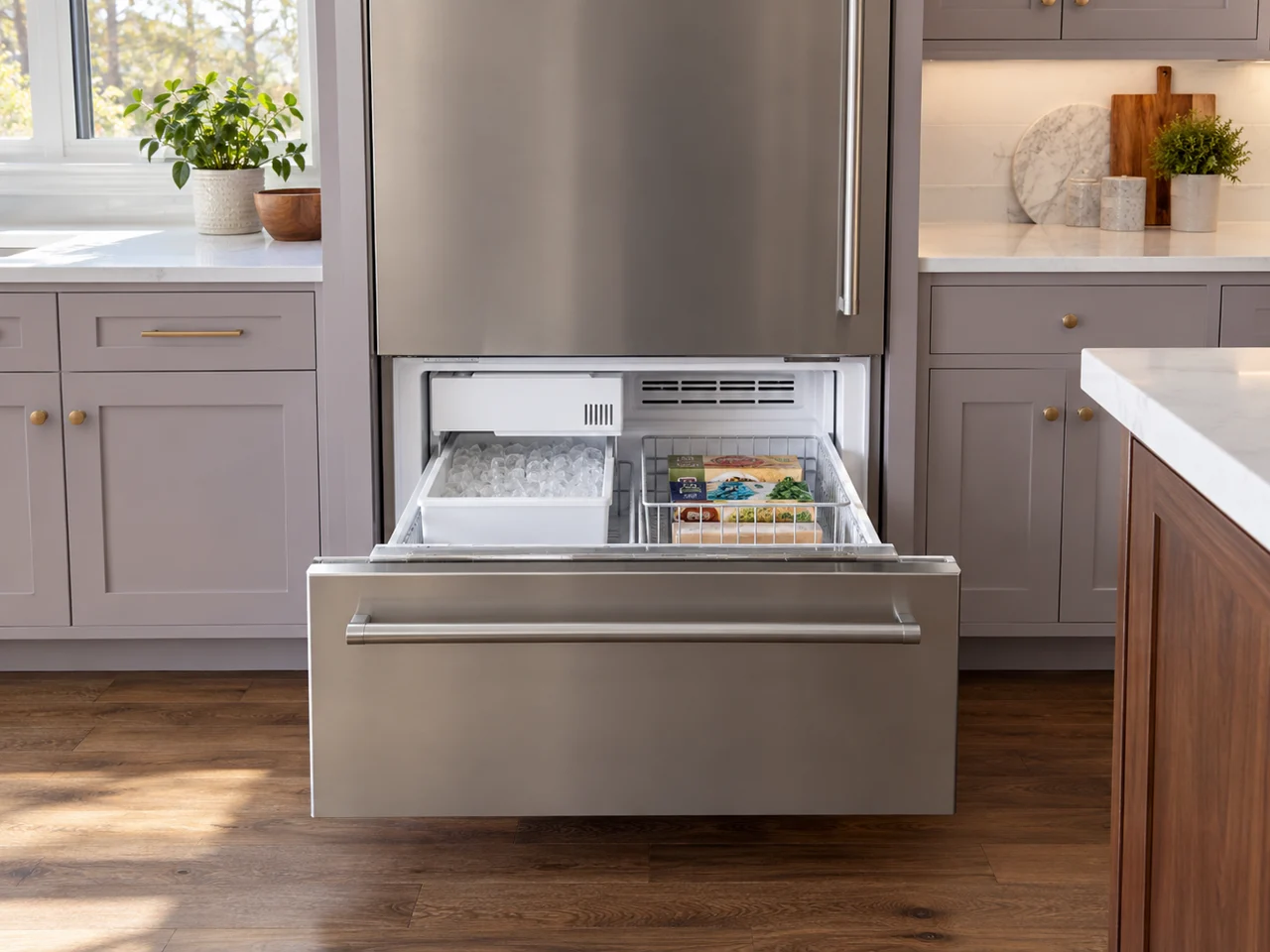 Illustration of a Sub-Zero ice maker