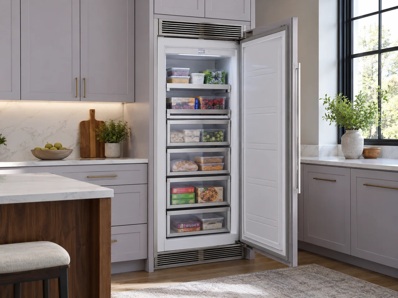 Illustration of a Sub-Zero freezer